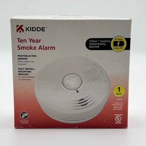 Kidde P3010L Ten Year Smoke Alarm Photoelectric Sensor Sealed Lithium Battery
